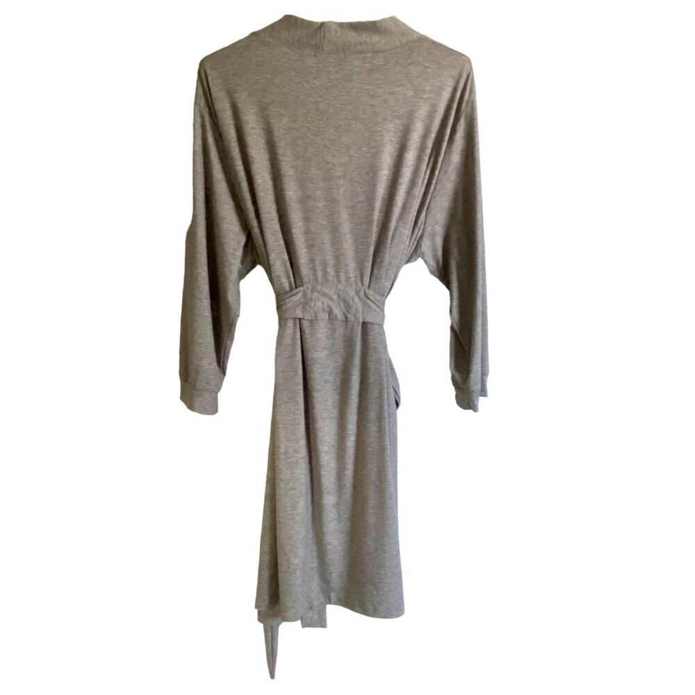 Hotouch Light Gray Robe 3/4 Sleeves Soft Fabric Belted Women's XXL NEW NWT - Picture 6 of 12